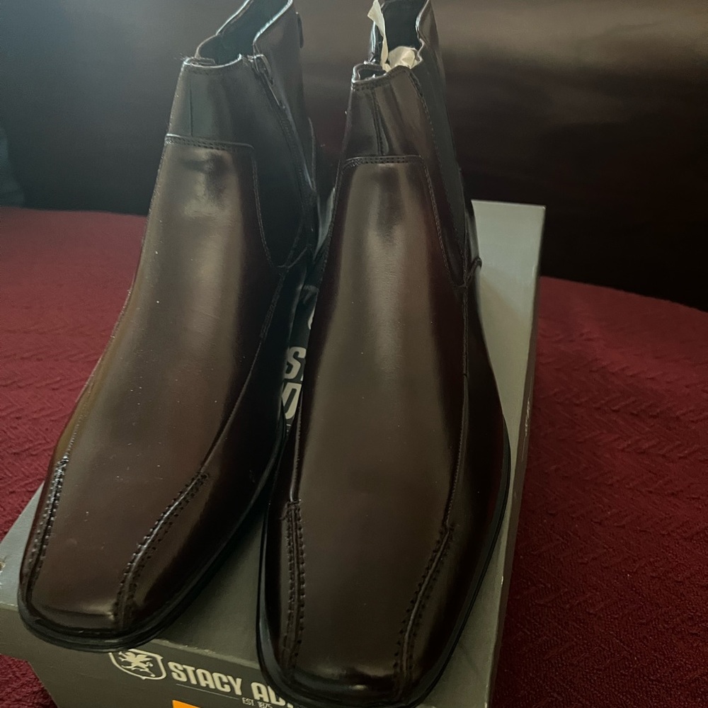 BRAND NEW BROWN STACEY ADAMS DRESS OR CASUAL BOOTS. - Picture 8 of 16